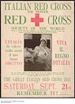 Italian Red Cross the Pioneer, Society of the World : the great italian red cross day Saturday, September 21st 1914-1918