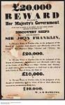 Récompense de 20 000 £ pour la découverte de l'expédition de Franklin, portée disparue 7 mars 1850.
