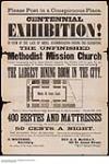 Please Post in a Conspicuous Place... Centennial Exhibition Methodist Mission 1883.
