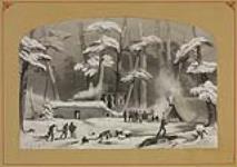[Full page] Glen Kilburn near Prescott, C.W. Shooting Party Encampment, December 1855 December 1855