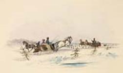 Sleighs on the ice road 1847-1850.
