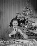 Bradings Series, Christmas Scene. Bruce Heggtveit and Miss Dunning October, 1955.