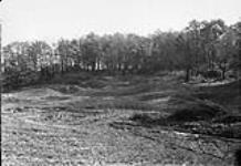 3rd Green, showing construction of bunkers and building up of green October 26, 1928.