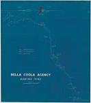 Carte des réserves (Première Nation des Ulkatcho) administraient par l'Agence de Bella Coola, daté en 1916. 