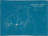 Carte des réserves (Premières Nations) administraient par l'Agence de Kamloops, daté en 1951