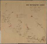 Carte des réserves (Premières Nations) administraient par l'Agence de New Westminster, daté en 1916.