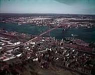 Jettys and Angus Macdonald Bridge - Halifax 1954