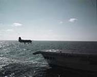 CS2 Tracker landing on HMCS BONAVENTURE [ca. 1957-1965]