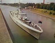 HMCS KOOTENAY in 1st lock Welland Canal 1959