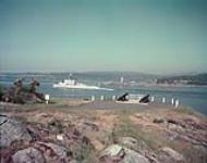 HMCS NEW GLASGOW leaving Esquimalt 1958