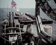 Sunday Divisions HMCS MAGNIFICENT 1952