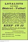 Loyalists of the District of Talbot Keep Away : Simcoe, March 28, 1843 n.d.