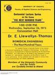 University of Toronto - Dr. E. Llewellyn Thomas: Biomedical Engineering 1973.