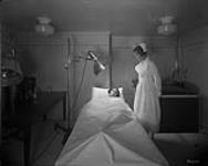 Chateau Laurier - therapeutic dept. - patient receiving infra red ray treatment 1931