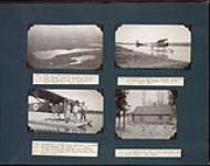 View of lake region in the vicinity of Lake Three, east of Jackfish river; Department of National Defence airplane at Government Hay Camp with J.D. Soper, flight lieutenant Sampson and mechanic; Wood Buffalo Park Cabin No. 6 at 30th base line, Slave River September 5-October 9, 1932