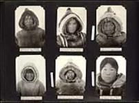 Portraits of Shappa, Etooshokju, Atotoo, Kalappik, Alinena and Pudloo, Cape Dorset, Nunavut 1929.