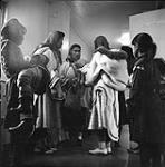 [Women and children conversing, Iqaluit, Nunavut] 1960