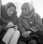 [Alma Houston and Kingwatsiak, Kinngait, Nunavut] 1960
