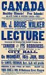 Poster advertising a lantern slide lecture 1903-1906
