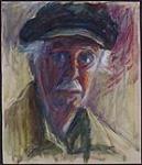 Bill Stapleton - Self-portrait with a green cap n.d.