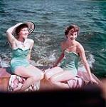 Two women at Britannia Yacht Club, Ottawa, Ontario June 1952