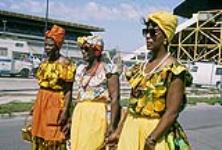 Des membres du groupe « Islands in the Sun » - Défilé du carnaval Caripeg 12 August 1989