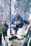 Norman Smith at a maple syrup contest? Shilly Shally Lodge, Gatineau Park s.d.