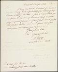 Re his resignation - Auldjo, Alexander to James McGill - Montreal, 28 Sept. 1813 - 1st Battalion Montreal 28 septembre 1813.