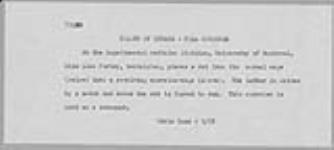 Mlle Lise Farley exécute un test de stress sur des rats à la division de la médecine expérimentale de l'Université de Montréal May 1955