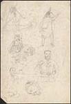 Sketches of Indians and a North-West Mounted Police Officer 1874