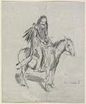 First Nations Man on Horseback, Fort MacLeod]. Original title: Indian Man on Horseback, Fort MacLeod September 1881