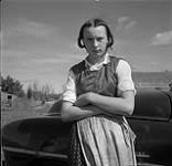 Christina Gross, Hutterite girl, Headingley, Manitoba August 5, 1954.