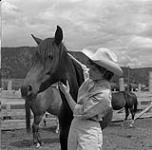 Woman and Horse, Trail Riders, Williams Lake, British Columbia [ca.1954-1963]
