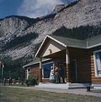 Queen Elizabeth and Prince Philip at the Royal Canadian Army Cadet National Camp. Banff, Alberta. July 1959