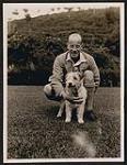 Lionel Gilliat with dog Snap at Park Kandayla, Ceylon (present-day Sri Lanka) 1933.