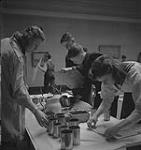 Children's Art Classes, Lismer's, children obtaining painting supplies [between 1939-1951].