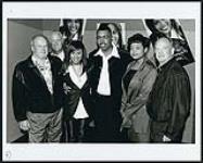 Following her hometown show, Cox posed with BMG Music Canada branch managers. Left to right: Michel Turcot, Branch Manager, Quebec; Doug Kinaschuk, Branch Manager, Alberta/Sask.; Deborah Cox; Lascelles Stephens; Michelle Stewart, Branch Manager, British Columbia; Bob Tait, Regional Manager, Manitoba [entre 1995-2000].