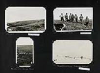 [Page d'un album avec 4 photos représentant des rennes, un groupe de troupeaux et la toundra, et un camp d'hiver, près de Shingle Point, Territoire du Yukon et de l'île Richards, Territoires du Nord-Ouest] [1933; 1936-1937].