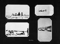 [Rassembleurs avec des rennes attelés à des traîneaux (possiblement prises en route de l'Alaska à l'île Richards, T.N.-O.] [1934-1936].