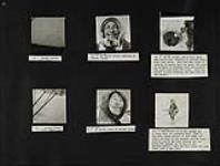 Aerial views of Ulukhaktok; Inuk hunter; Inuk hunting a seal; Inuk woman with face tattoos; Inuk man hunting seal with a large hook 1950