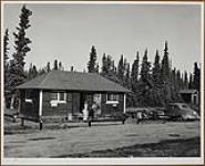 One of the excellent tourist campground shelters which Yukon has set up at intervals along the highway 1949.