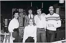 Having gone Canadian Gold, Roni Griffith (seated), visits with key CKOI personalities during her whirlwind tour of Montréal. L to R: Marie, the evening CKOI dance show personality, Bobby Orlando, Quality's Michael Jestremsky, and Denis Proulx November 11, 1981