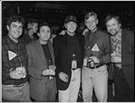 L to R: Time Williams (Vice-President, National Sales & Customer Service, BMG Music Canada), Jim Campbell (Vice-President, Artist Marketing, BMG Music Canada), Bob Jamieson (President, RCA Records Label), Paul Alofs (President & General Manager, BMG Music Canada), Larry Macrae (Vice-President, National Promotion, BMG Music Canada) [between 1996-1997].