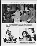 Press portrait for Ragtime The Musical. L to R: Stephen Flaherty (composer), Lynn Ahrens (lyricist), Jay David Saks (six-time Grammy award-winning record producer), Garth H. Drabinsky (Livent Chairman). Audra McDonald and Brian Stokes Mitchell sing Wheels of a Dream from the musical [between 1990-2000]