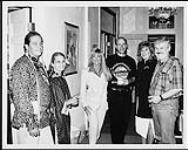 L to r: Gerry Bogan ('Walks With Buffalo', Cherokee), Cathy Bogan ('Spirit Wolf', Cherokee), Dyanne Halliday, David Ross (Publisher of Music Row Magazine), Grace Reinbold (Music Industry Manager), and Korneliusz Pacuda (Producer/Host of Country Ameryka TV show, Poland) [between 1991-1995].