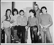 Members of Harlequin: (l to r) George Belanger, Glen Willows, Dave Budzak, Alfie Agius (producer), Ralph James, Gary Golden [between 1975-1986].