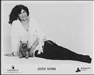 Press portrait of Jessie Burns with a dog. Churchill Records & Video Ltd. / The Jim Halsey C.Inc [ca. 1983].