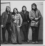 Portrait of Bachman-Turner Overdrive (BTO). (L to R): Bruce Bissell, Robb Bachman, Chad Allan and Randy Bachman [between 1971-1972].