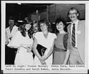 Left to right: Yvonne Murray; Bunny Zaza, Zaza Sound; Patti Ginetta and David Baker, Janta Records [between 1983-1984].