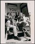 Left to right: Kurt Swinghammer, Paul Myers (The Gravelberrys), Scott Dobson (Video Director) 1993